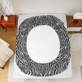 thumbnail image 4 of Manfei Black White Abstract Bed Sheets, Zebra Animal Print King Sheets, Chic Stripes Sheet Set, Luxury Bedroom Decor, 4-Piece, 4 of 6