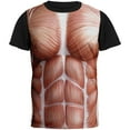 thumbnail image 1 of Halloween Muscle Anatomy Costume All Over Mens Black Back T Shirt Multi LG, 1 of 2