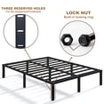 thumbnail image 4 of NULS 14 inch Full Bed Frame, Heavy Duty Metal Platform, No Box Spring Needed, Easy Assembly, Noise Free, Black, 4 of 6