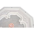 thumbnail image 4 of White and Silver Four Leaf Clover Octagon Chandelier Ceiling Medallion 24in, 4 of 5