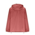 thumbnail image 5 of BXINGOHAI Women Waterproof Jackets Lightweight Raincoat Rain Jacket Packaway Rain Coats With Hoodie Red 2XL, 5 of 8