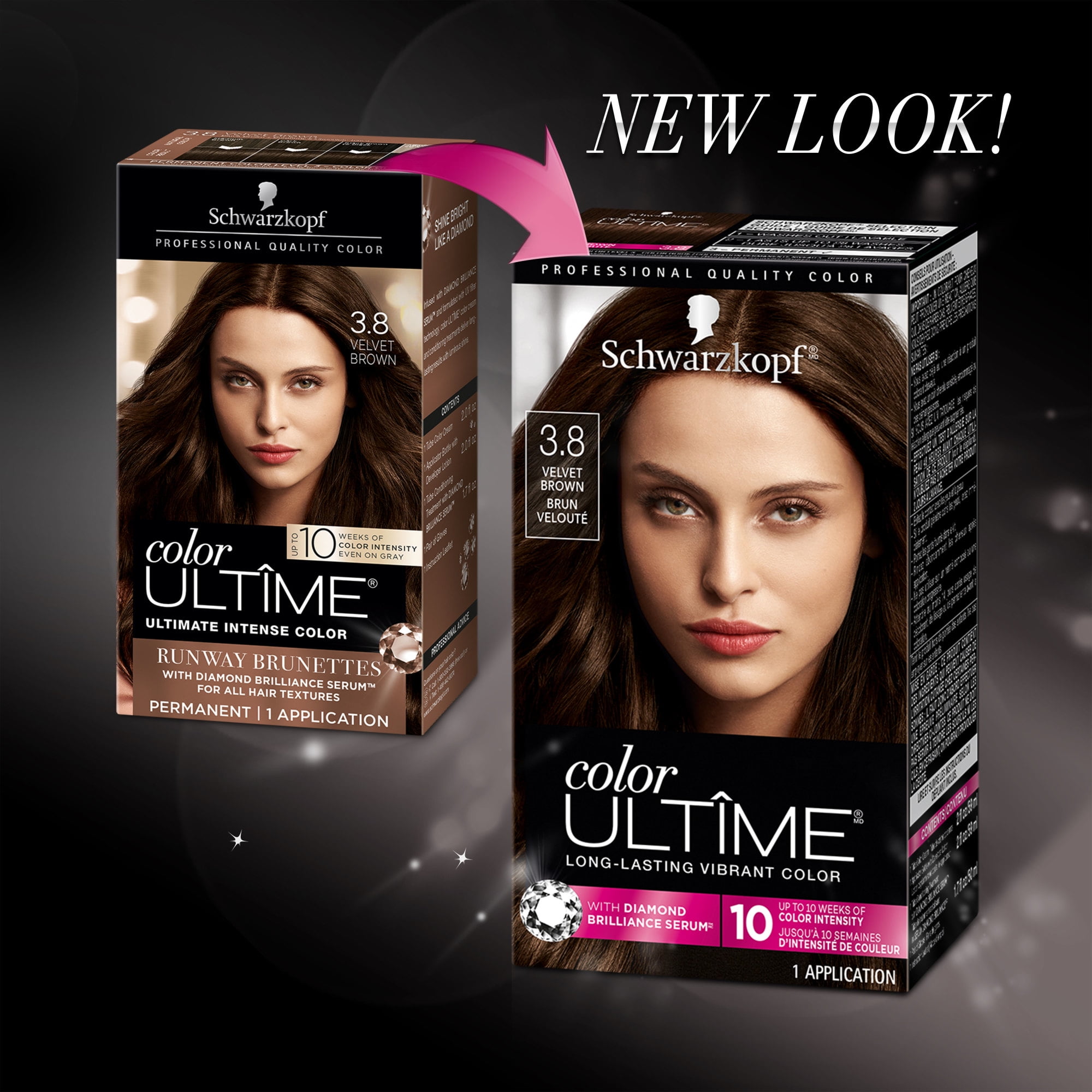 Schwarzkopf Color Ultime Permanent Hair Color Cream, Velvet Brown - Schwarzkopf Color Ultime Permanent Hair Color Cream, Velvet Brown -