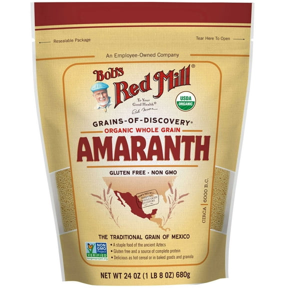 Bobs Red Mill Organic Amaranth Grain, 24 Ounce Pouch -- 4 per case