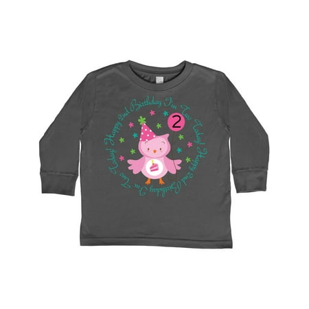 

Inktastic 2nd Birthday Owl I m Two Years Old Girls Gift Toddler Toddler Girl Long Sleeve T-Shirt