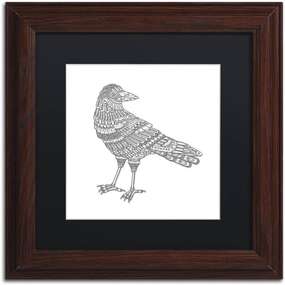 Trademark Fine Art 'Spirit Animals 7' Canvas Art by Filippo Cardu Black Matte, Wood Frame