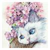thumbnail image 1 of Cuadros Decorativos 5D DIY diamante pintura gato blanco Cruz puntada bordado artesanía mosaico Kits Tmvgtek embutido en tela, 1 of 9