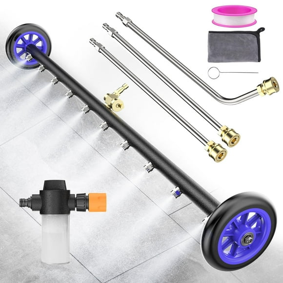 Aihand 35'' Undercarriage Pressure Washer Attachment, 2-in-1 Power Washer Under Car Cleaner with 100ml Foam Cannon,10 Nozzles, 4000 PSI Wat