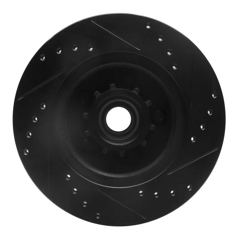Dynamic Friction Company 633-39000L DFC Brake Rotor - Drilled And Slotted - Black