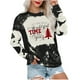 thumbnail image 2 of Puntoco Moda Mujer Casual tops Manga Larga Navidad Impreso Corbata Cuello Redondo Manta Jersey Jersey Sudaderas Puntoco Puntoco-67, 2 of 7