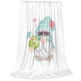 thumbnail image 2 of Bingfone Summer Gnome,Cute Gnome Print Flannel Fleece Blanket Throw Blanket For Bed,Sofa,Couch,Travel,Camping(40"X30"), 2 of 9