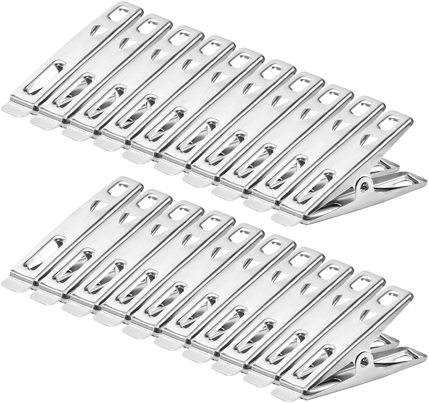 20 Pcs Stainless Steel Clothes Pegs, Metal Laundry Clothes Clips Peg