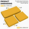 thumbnail image 2 of Snubbull 3 Pack Loveseat Cushion Set, 36" x 18" x 3" Waterproof Outdoor Chair Replacement Cushions for 4-Seater Wicker Rattan Patio Furniture, Yellow, 2 of 6