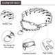 thumbnail image 2 of Collar de punta para perro, collar de estrangulamiento para perros, collar de entrenamiento, collar de estrangulamiento ajustable desmontable con puntas de goma cómodas, metal ajustable para perro me, 2 of 5