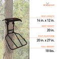 thumbnail image 3 of BIG GAME FP0050 Captain Tree Stand Fixed Position, 20" W X 27" D Platform, Flip Up Padded Seat, 3 of 10