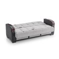 thumbnail image 7 of Ottomanson 87" Convertible Sofa Couch for Living Room, Chenille Modern Sofa Bed with Storage, Silver, 7 of 7