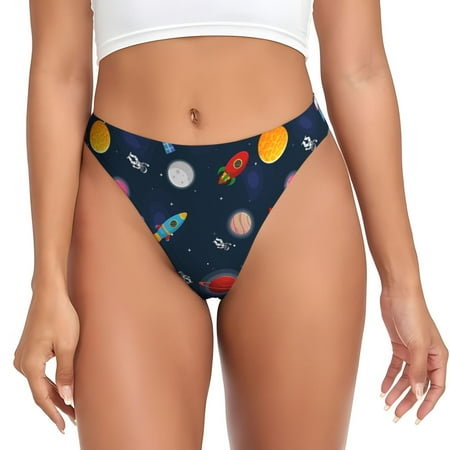 Sigee Space Cartoon for Women s G-String Panty  Low Rise  Soft Lace Perfect for Everyday Wear or Special Occasions-Medium