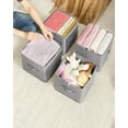 thumbnail image 7 of 6 Pack Storage Cubes 11-Inch Non-Woven Fabric Bins with Double Handles Closet Organizers for Shelves Gray, 7 of 7