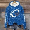 thumbnail image 3 of Sequins Football Hoodies for Women 2025 Fall Winter Glitter Sparkle Graphic Hooded Sweatshirt Y2K Pullover Tops, 3 of 6