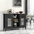 thumbnail image 2 of Costway Sideboard Buffet Cabinet with 2 Drawers 2 Doors 3 Open Compartments 4 Shelves Black, 2 of 10