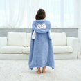 thumbnail image 6 of Tfken Child Boys Comfy Pajamas Robe Soft Sleepwear Nightwear Warm Casual Pajamas Robe Hooded Comfortable Bathrobe Homewear Classic Loungewear Outfit Size 1-5 Years Blue, 6 of 6