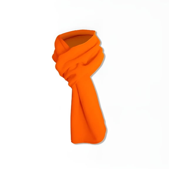 TELOLY Polar Fleece Scarf Winter Warm Solid Color Scarf, Soft Cold Weather Scarf for Daily Casual Use, 1 Piece, Cold Weather Scarves Wraps,Orange