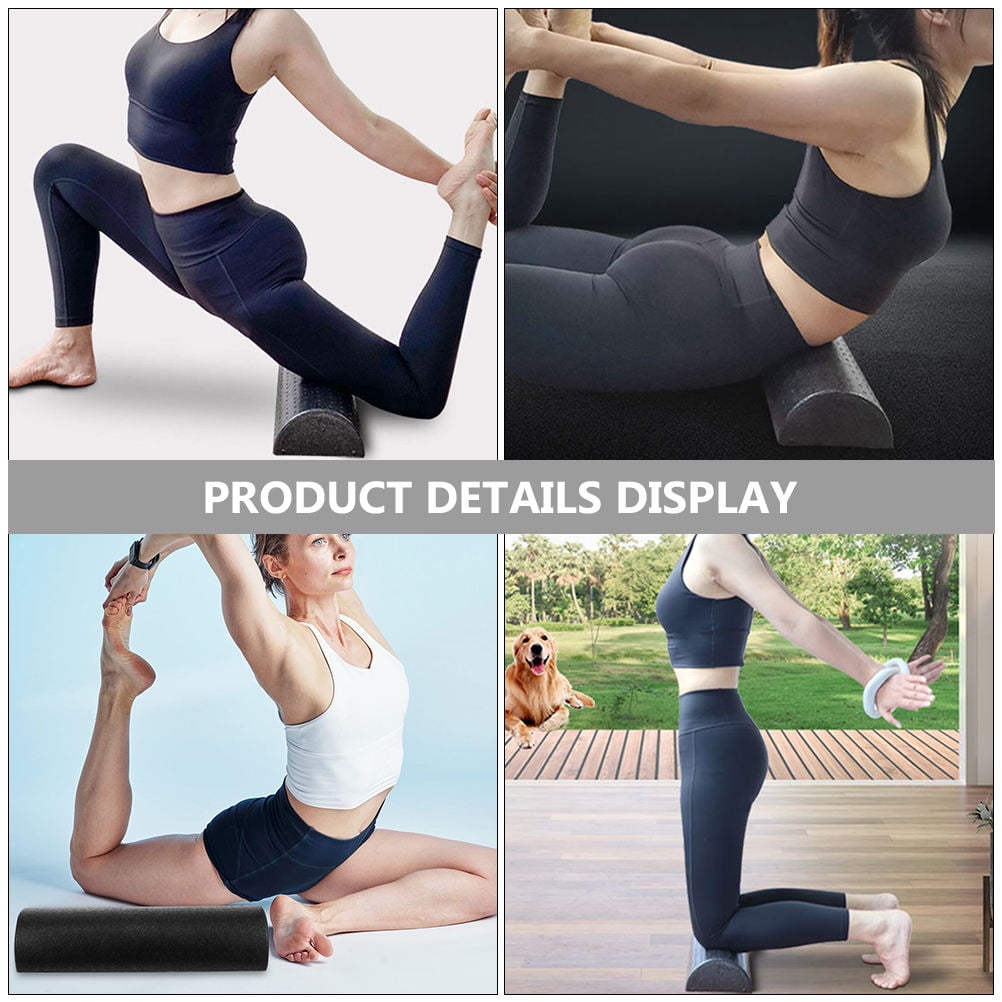 BESTYASH Portable Yoga Massage Roller Set, Black, 1 Pair - Balance Roller for Muscle Relief and Stretching