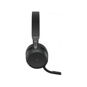 Jabra Evolve2 75 PC Wireless Headset with 8-Microphone Technology - Dual Foam Stereo Headphones with Advanced Active Noise Cancelling, USB-A Bluetooth Adapter and MS Teams-Compatibility - Black