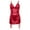 Red, variant on Tnhcen Women's Lace Mesh Dress V Neck Tie Front Bust Spaghetti Straps Short Pjs
