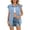 Blue, variant on Njagoc3 Women Plaid Sleeveless Shirt Casual Button Down Collared Top