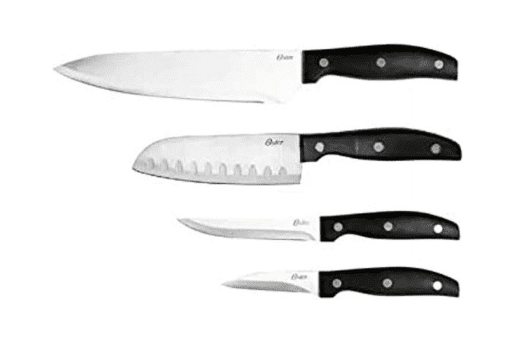Oster 62377.05 5 Piece Granger Cutlery Set with Halfmoon Natural Wood Block