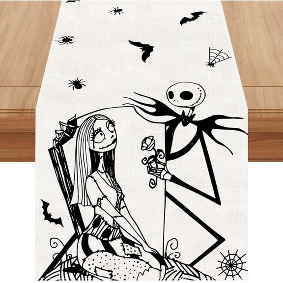 Halloween Table Runner 72 Inches Long, Halloween Home Kitchen Dining Room Table Decor, Christmas Xmas Winter Holiday Decorations and Supplies for Home