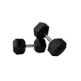 thumbnail image 1 of Par de Mancuernas Hexagonales UNIFITNESS Negro de 25 kg, 1 of 4
