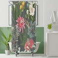 thumbnail image 4 of Popular Retro Floral Design Shower Curtain with Hooks Modern Waterproof Shower Curtains, 4 of 10