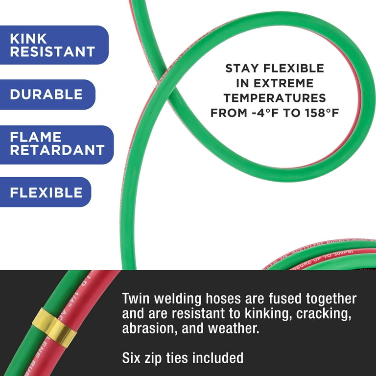 Master Elite Series 50' Oxygen Acetylene Hose Twin Welding Master Elite Series 50' Oxygen Acetylene Hose Twin Welding