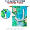 thumbnail image 4 of America Forever Summer Flowers Birds Monogram House Flag Letter U 28 x 40 inches Hummingbird Calla Lily Spring Floral Double Sided Vertical Outdoor Yard Lawn Decorative White Floral House Flag, 4 of 5