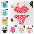 thumbnail image 2 of Traje de baño para niñas de 1 a 14 años, traje de baño para niñas, conjunto de Bikini para niños de dos piezas, traje de baño Infantil para niños-ST108mix Tan Jianjun  unisex, 2 of 2