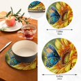 thumbnail image 6 of SKYSONIC Bright Sunflower Butterfly Trivet Pot Holders Pads, Set of 2 Watercolor Pot Holder Heat Resistant Trivets Cotton Thread Weave Mats Kitchen Table Decor, 6 of 7