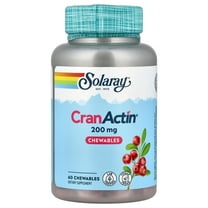 Solaray - CranActin Chewable Natural Cranberry/Strawberry Flavor 200 mg. - 60 Chewable Tablets