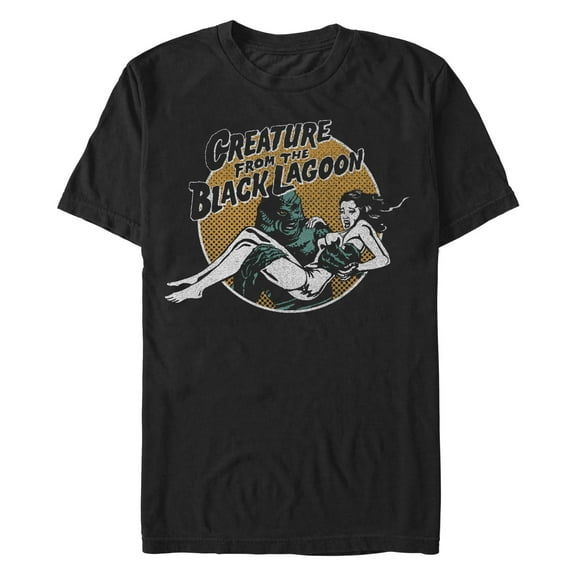 Men's Creature From the Black Lagoon Retro Scene  Graphic T-Shirt