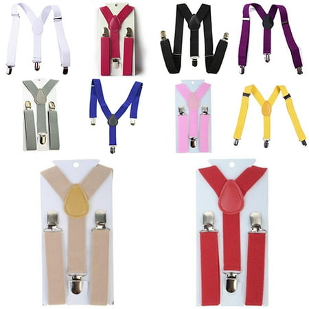 

KangQi Baby Girls Boys Fashion Adjustable Clip-on Y-Back Child Elastic Suspenders