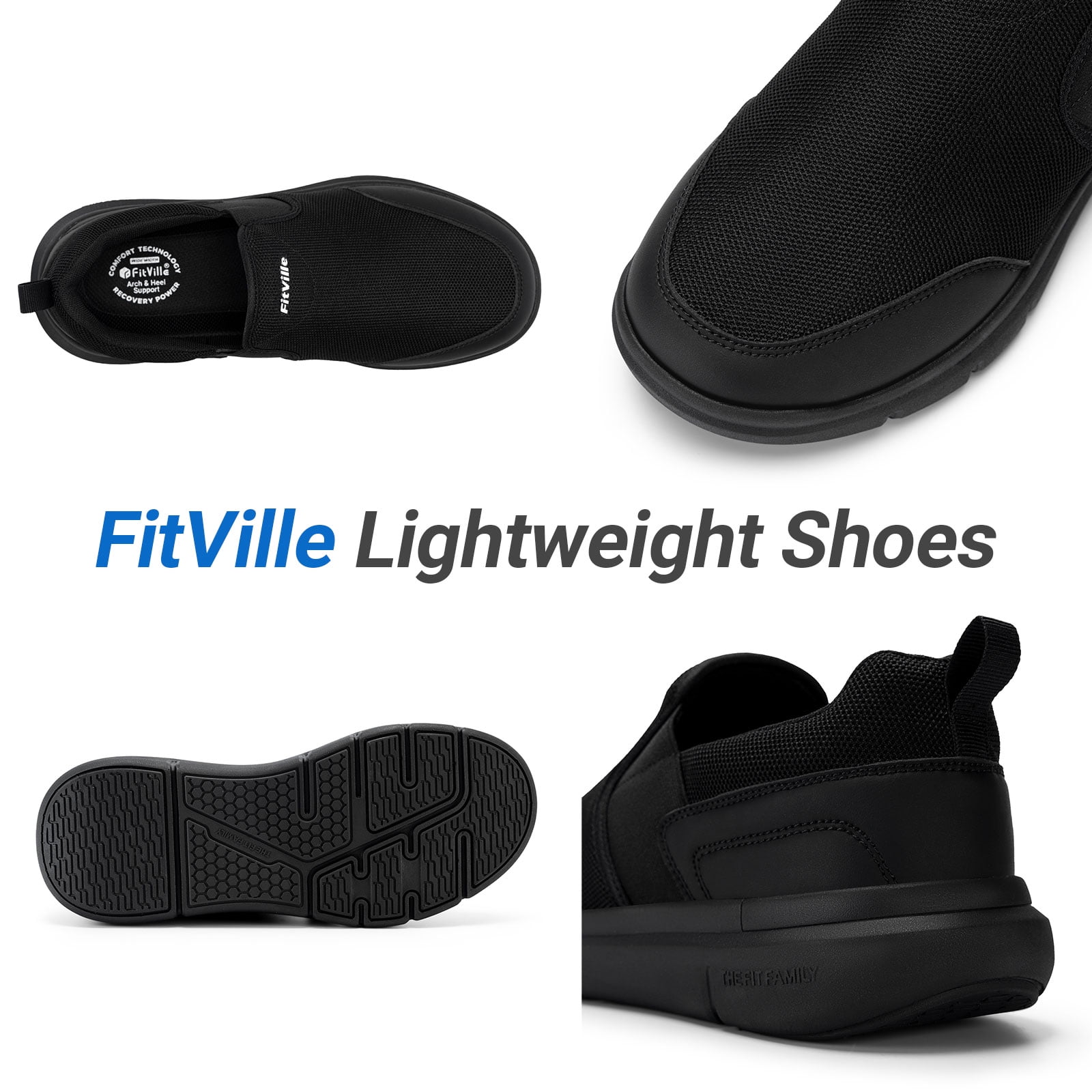 NWT Fitville 11EW Men’s Velcro Slip-on Loafers FITVILLE® Men main image 3