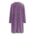 thumbnail image 6 of BODOAO Women's Fuzzy Hoodies Pullover Sport Sweatshirts Cozy Oversized with Pockets Athletic Fleece Sweatshirt Womens Winter Coat Loose Wool Jacket Long Sleeved Jumper with Pockets Purple 3Xl, 6 of 6