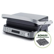 GreenPan Ceramic Nonstick 7-in-1 Grill, Griddle & Waffle Maker | Stainless Steel