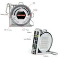thumbnail image 2 of Yeacher Magnetic Angle Finder Locator Mini Inclinometer Measurement Tool Protractor Tilt Level Meter Dual Level Bubble Back Comparison Table, 2 of 8