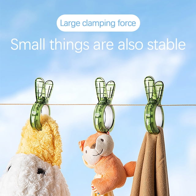 Agiferg Strong Windproof Clip, Clip Clothes Drying Clip, Quilt Fixing, Clothes Hanger Opening, Dormitory Rabbit Ear Large Clip Buckle, Suitable For Use Of Various Quilt