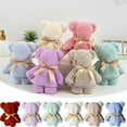 thumbnail image 5 of Bear Towel*1 Piece Bear Shaped Towel Warp Knitted Coral Velvet Pineapple Lattice Soft Absorbent Holiday Souvenir Gift Wedding Gift Towel, 5 of 9