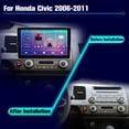 thumbnail image 2 of Radio para Honda: Estéreo para automóvil con Bluetooth AM FM Carplay Auto, pantalla táctil de 10.1" Unidad principal con sistema Android Play con cámara de respaldo FMAM GPS para Apple, 2 of 4