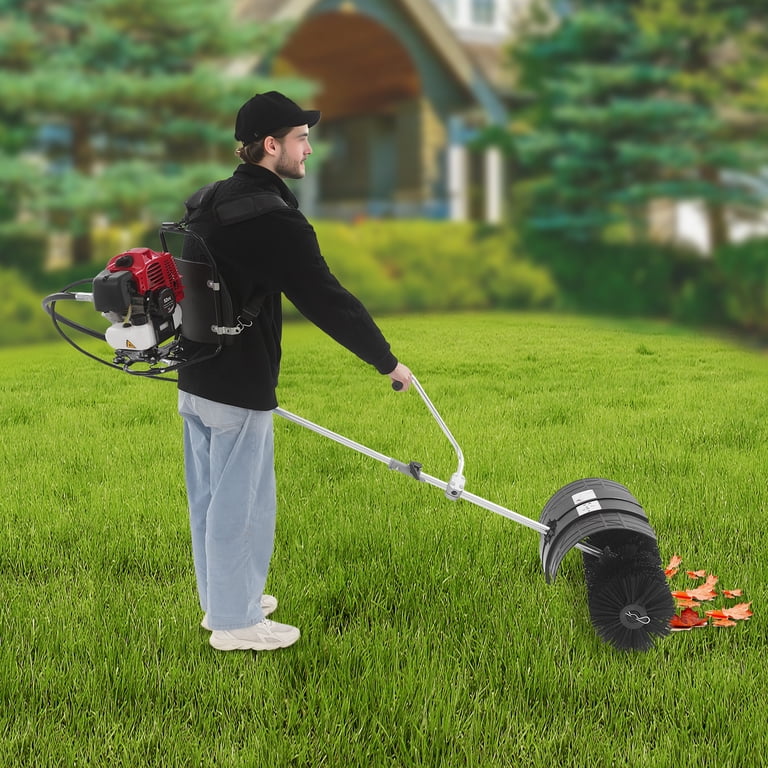 52CC 2 Stroke Gas Powered Backpack Sweeper,Gasoline Power Broom