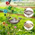 thumbnail image 4 of 1pc 57In Height Metal Bird Bath With Trellis For Outdoor, Vintage Decorative Bird Baths, Small Garden Plant Support, Antique BirdBath ForClimbing PlantsWith DetachableIron Bowl (Hummingbird/Butterf, 4 of 9