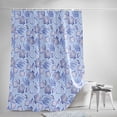 thumbnail image 5 of Shower Curtains for Bathroom-60"x72",Summer Ocean Coral Starfish Conch Waterproof Bath Curtain Grommet Shower Curtain Set with Hooks,Seamless Marine Life on Blue Washable Bath Accessories, 5 of 7